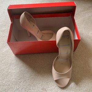 Elle open toe nude heels